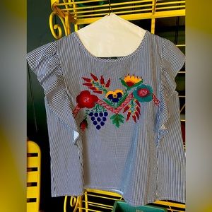 Judith March embroidered blouse